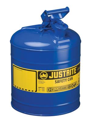 JUSTRITE 5 GAL TYPE I SAFETY CAN BLUE - Tagged Gloves